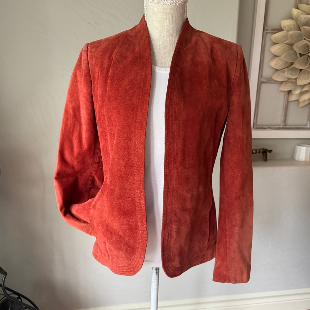 Deerskin Trading Post  Women's Vintage Rust Copper Suede Leather‎ Jacket Size 12